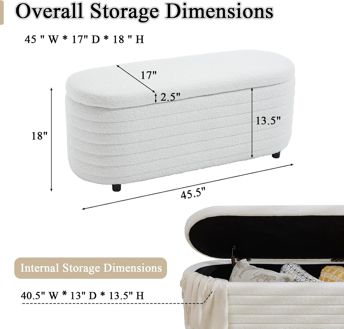 Storage Teddy Ottoman Bench