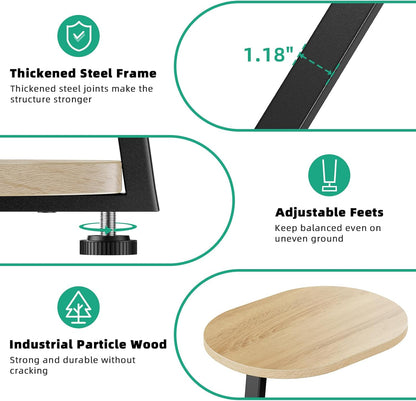 Small End Table with Metal Frame